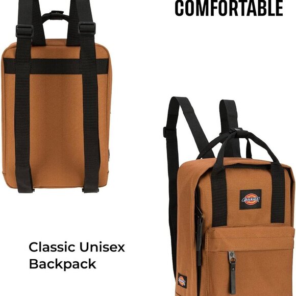 Mini Backpack Water-Resistant Polyester Unisex Small Travel Shoulder Bag Brown
